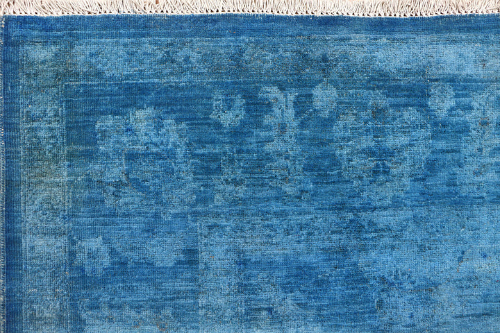 Steel Blue Overdyed 5'  11" x 8'  5" - No. QA90904