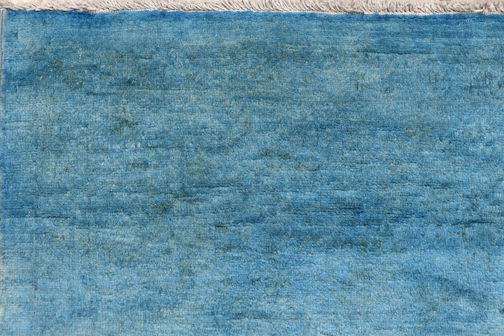 Steel Blue Overdyed 7'  10" x 9'  9" - No. QA72485