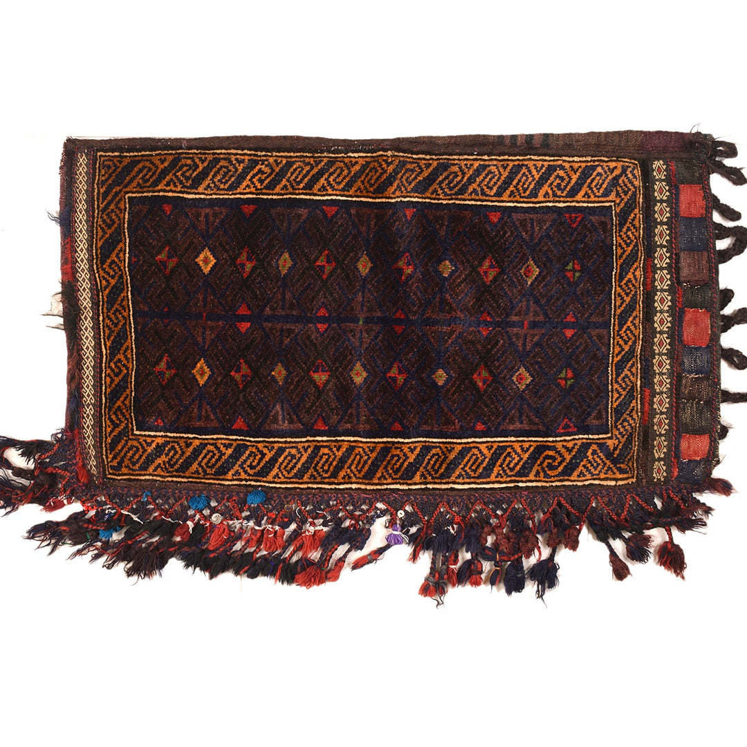 Afghan Balisht Rug 1' 9" x 3' 5" Hand-Knotted