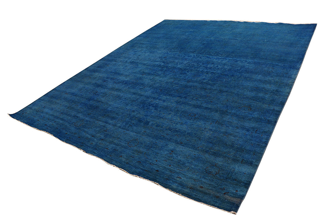 Steel Blue Overdyed 8'  9" x 10'  11" - No. QA35182