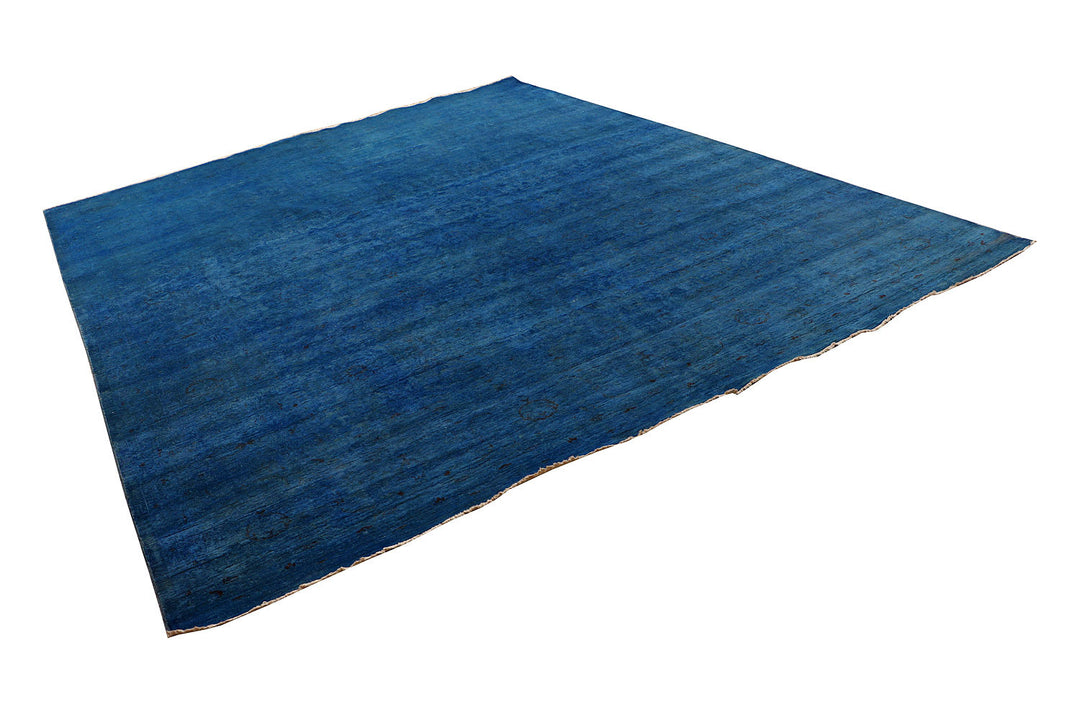 Steel Blue Overdyed 8'  9" x 10'  11" - No. QA35182