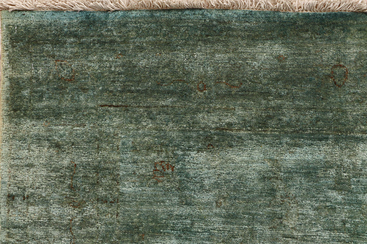 Dark Olive Green Overdyed 3'  8" x 5'  7" - No. QA80807