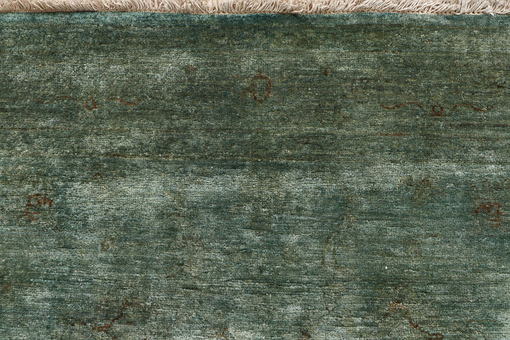 Dark Olive Green Overdyed 3'  8" x 5'  7" - No. QA80807