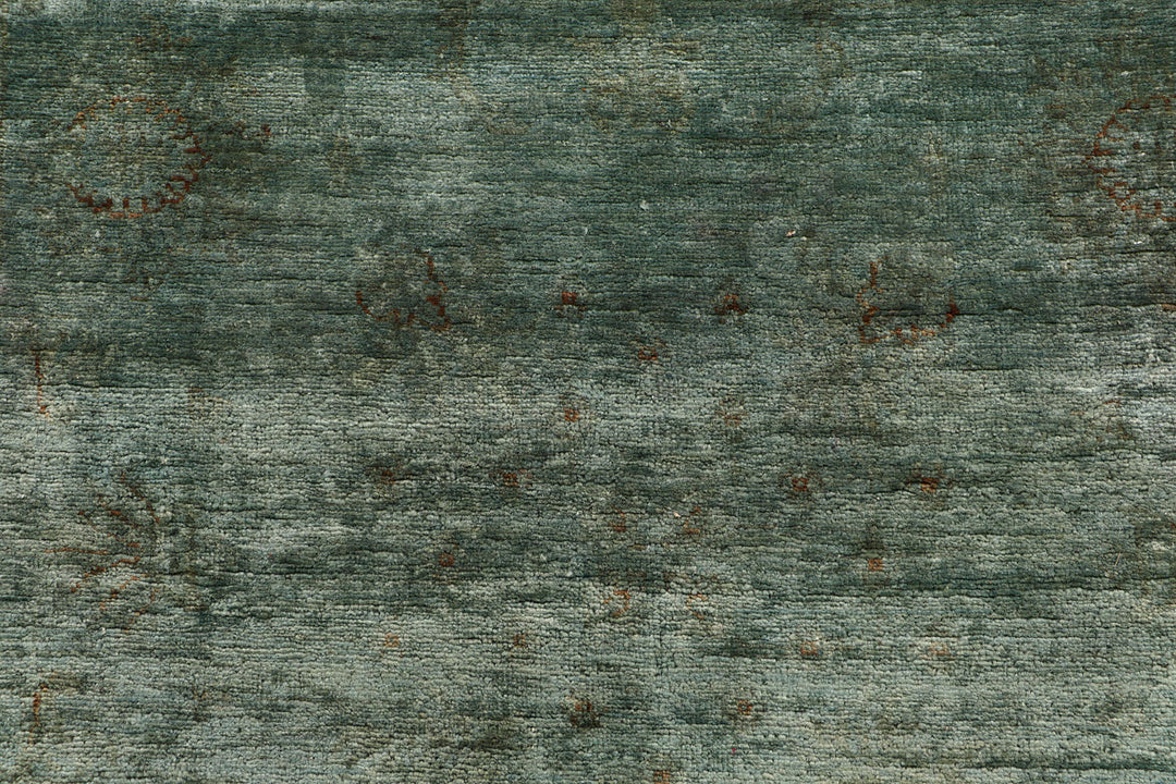 Dark Olive Green Overdyed 3'  8" x 5'  7" - No. QA80807