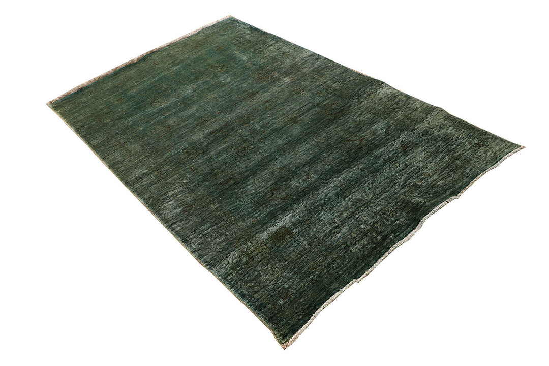 Dark Olive Green Overdyed 3' 8 x 5' 7 - No. 73444