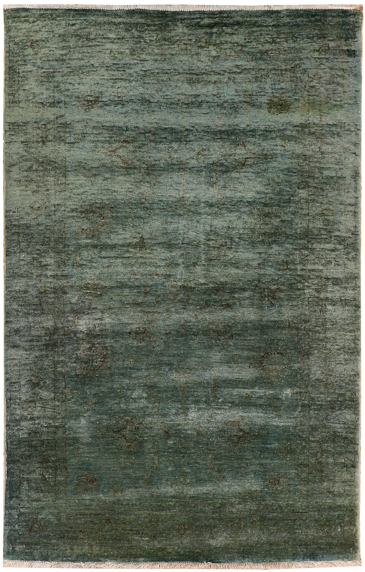 Dark Olive Green Overdyed 3' 8 x 5' 7 - No. 73444