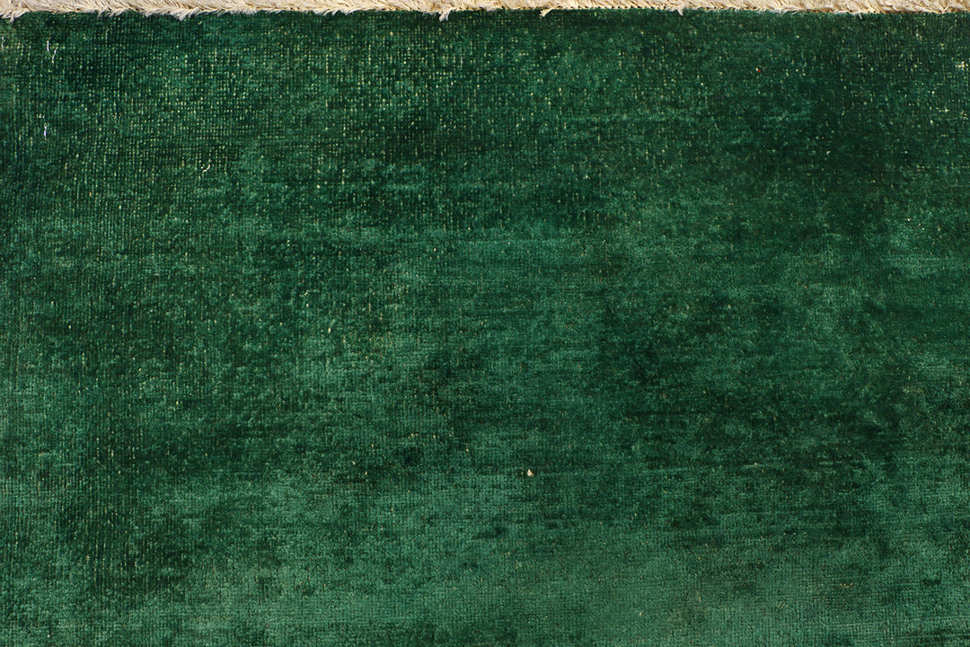 Sea Green Afghan Overdye Rug 9' 11" x 13' 2" Hand-Knotted detail