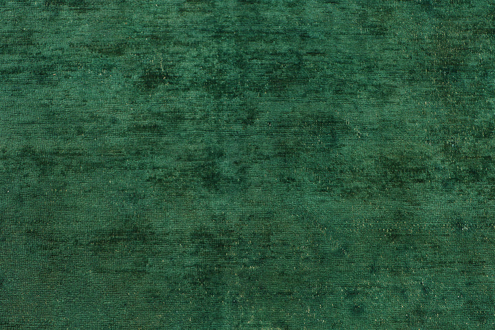 Sea Green Afghan Overdye Rug 9' 11" x 13' 2" Hand-Knotted close-up