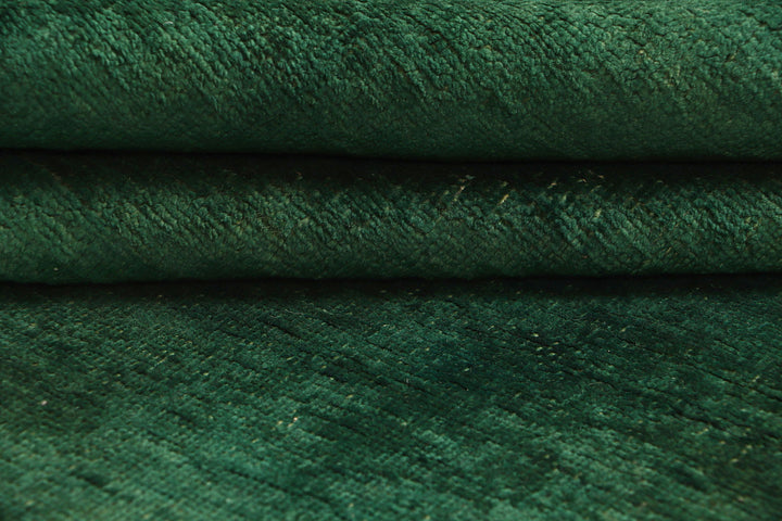 Sea Green Afghan Overdye Rug 9' 11" x 13' 2" Hand-Knotted pattern