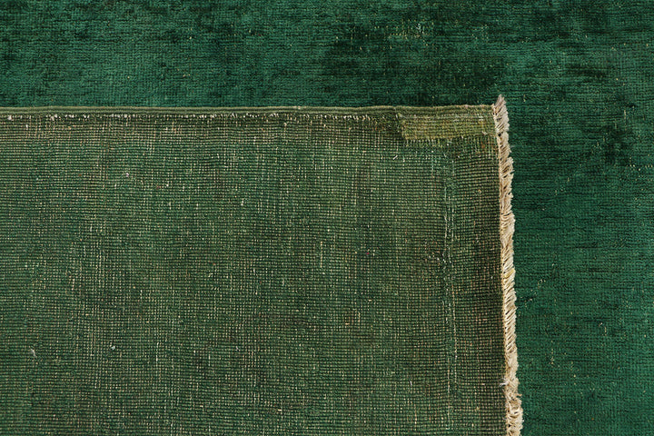 Sea Green Afghan Overdye Rug 9' 11" x 13' 2" Hand-Knotted texture