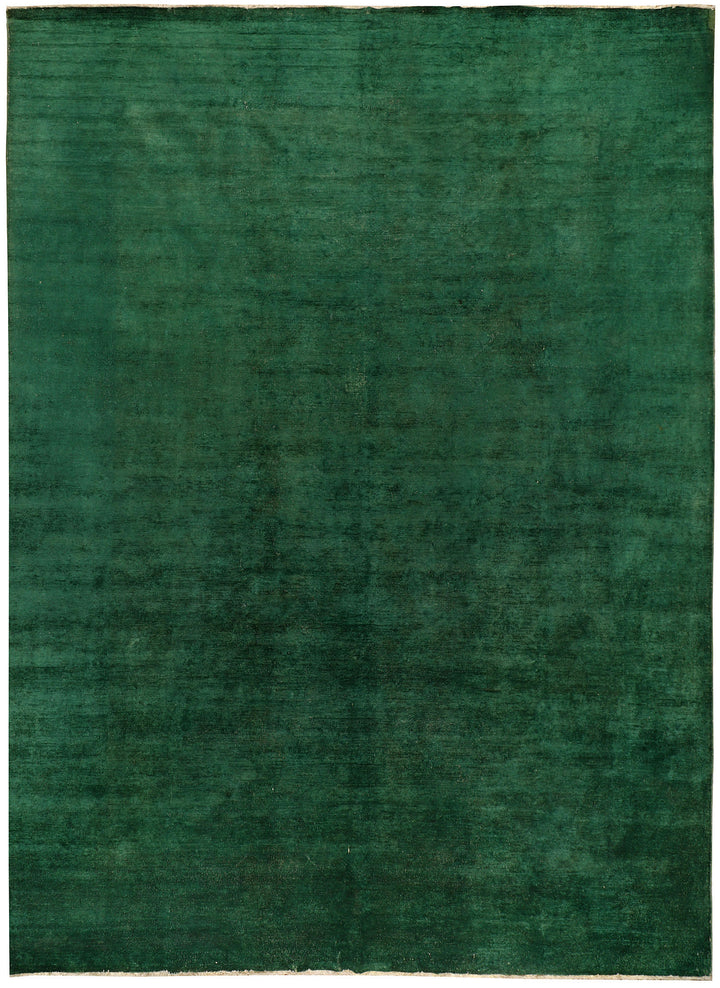 Sea Green Afghan Overdye Rug 9' 11" x 13' 2" Hand-Knotted