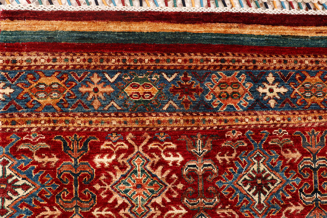 Multi Colored Kazak 7'  11" x 9'  9" - No. QA47612