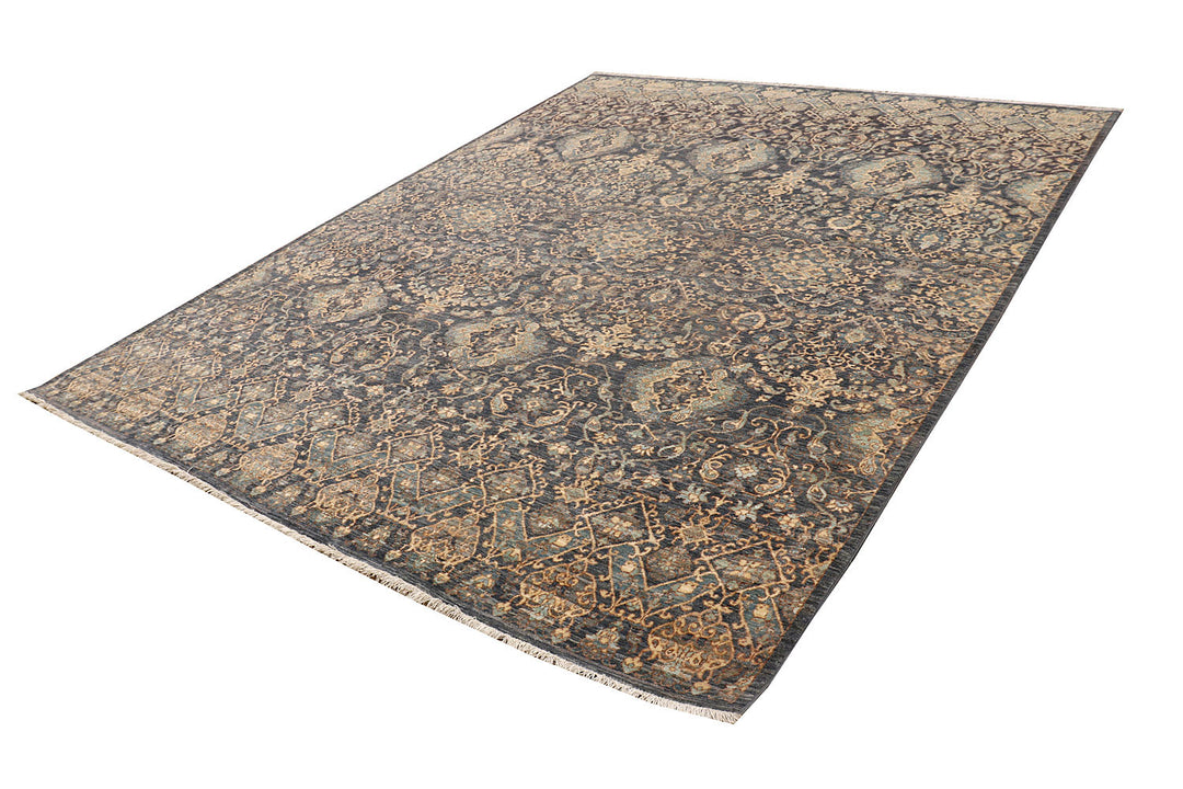 Grey Ikat 8' x 9' 11 - No. 73458