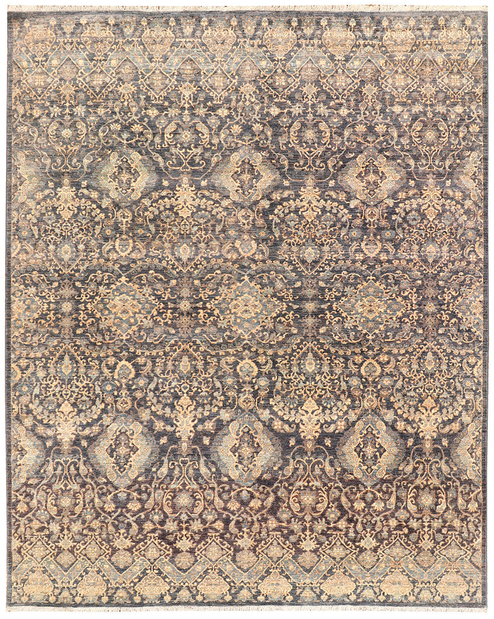 Grey Ikat 8' x 9' 11 - No. 73458