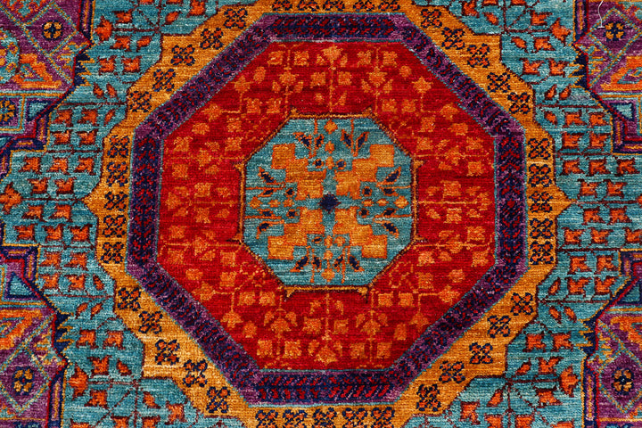 Multi Colored Mamluk 6'  1" x 8'  10" - No. QA97701