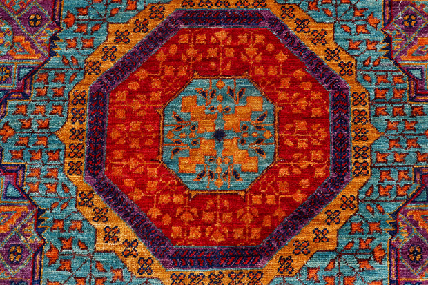 Multi Colored Mamluk 6'  1" x 8'  10" - No. QA97701