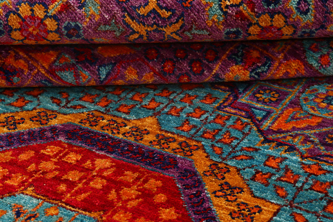 Multi Colored Mamluk 6'  1" x 8'  10" - No. QA97701