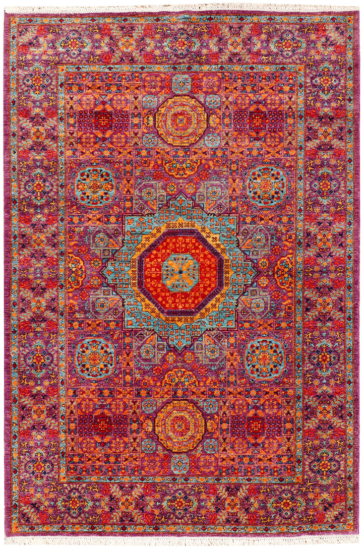 Multi Colored Mamluk 6'  1" x 8'  10" - No. QA97701