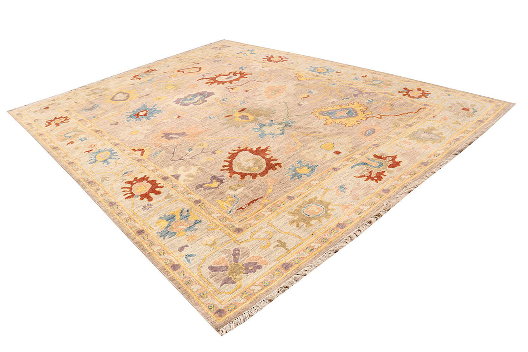 Bisque Oushak 9'  3" x 11'  10" - No. QA98776