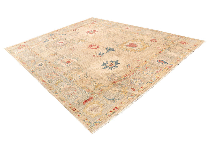 Tan Oushak 8'  11" x 11'  3" - No. QA80654