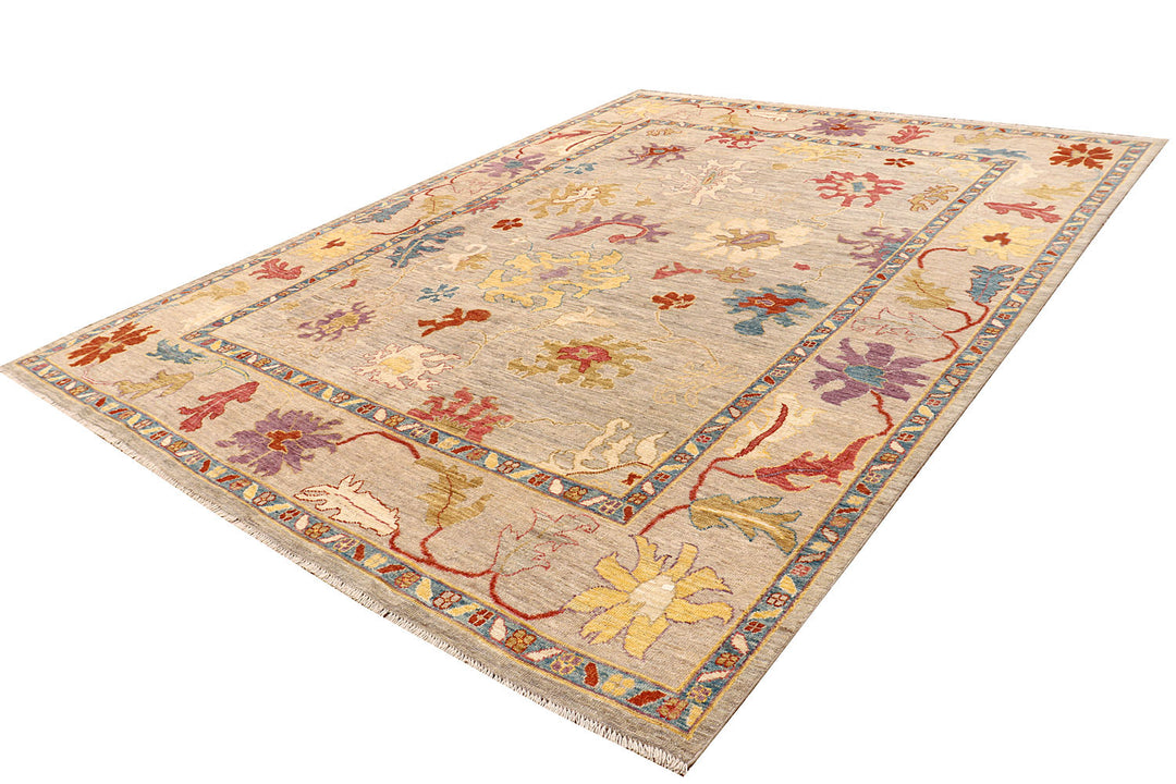 Tan Oushak 8'  11" x 11'  8" - No. QA45541