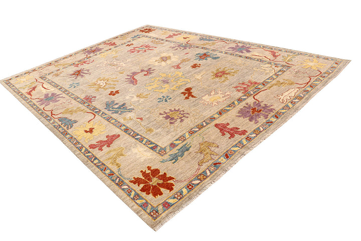 Tan Oushak 8'  11" x 11'  8" - No. QA45541