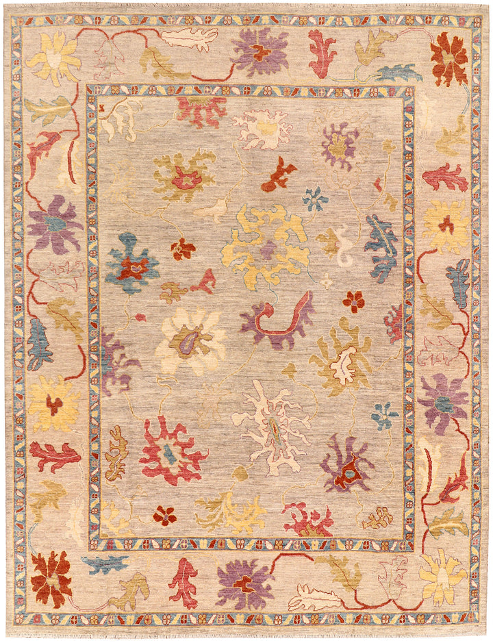 Tan Oushak 8'  11" x 11'  8" - No. QA45541