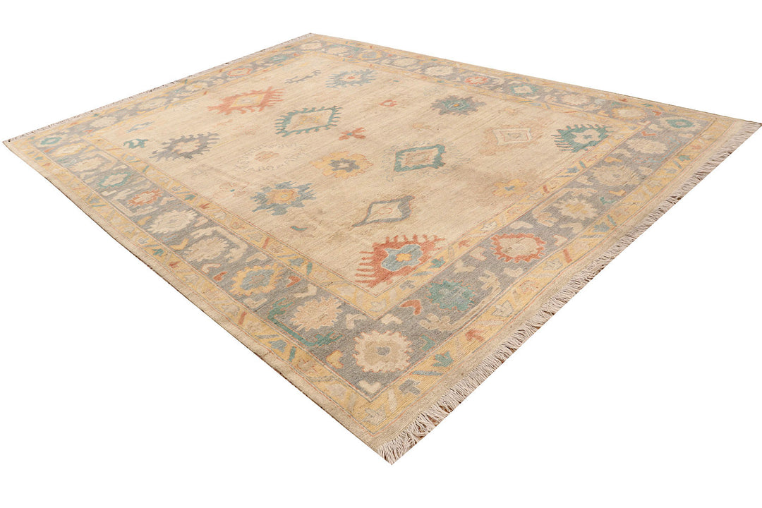 Bisque Oushak 9'  1" x 11'  10" - No. QA15673