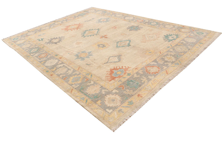 Bisque Oushak 9'  1" x 11'  10" - No. QA15673