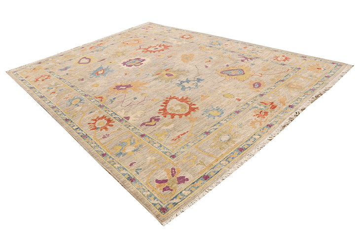 Tan Oushak 9'  x" 11'  11" - No. QA66312