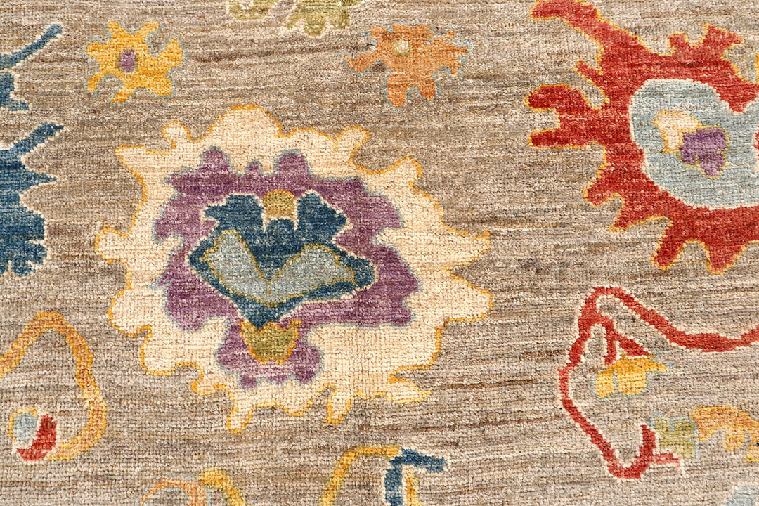 Tan Oushak 8'  2" x 9'  7" - No. QA33058