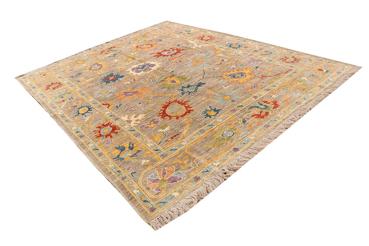 Tan Oushak 8'  2" x 9'  7" - No. QA33058