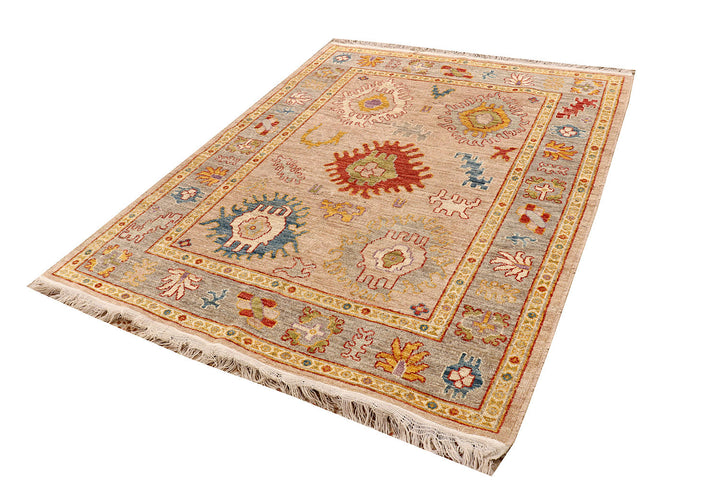 Peach Puff Oushak 5'  4" x 6'  11" - No. QA53910