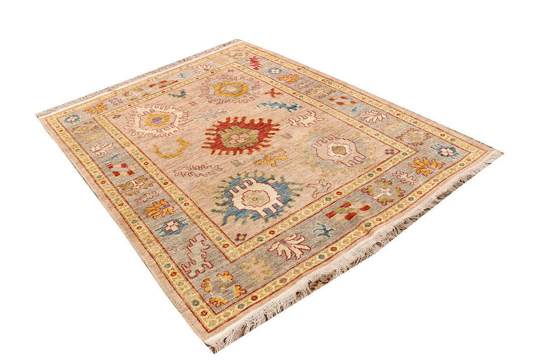 Peach Puff Oushak 5'  4" x 6'  11" - No. QA53910