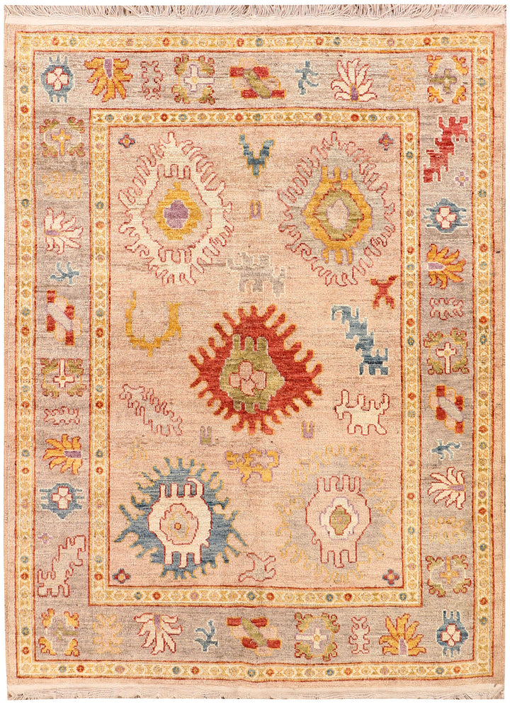 Peach Puff Oushak 5'  4" x 6'  11" - No. QA53910