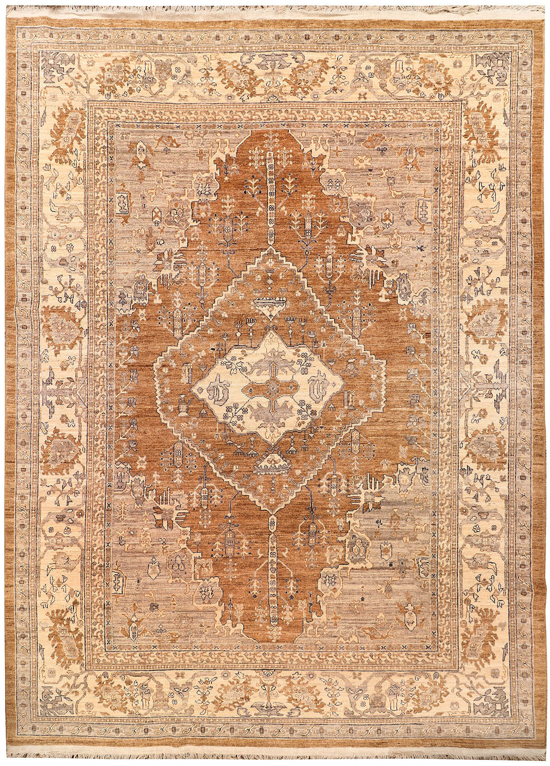 Afghan Serapi Rug 10' x 13' 10" Hand-Knotted