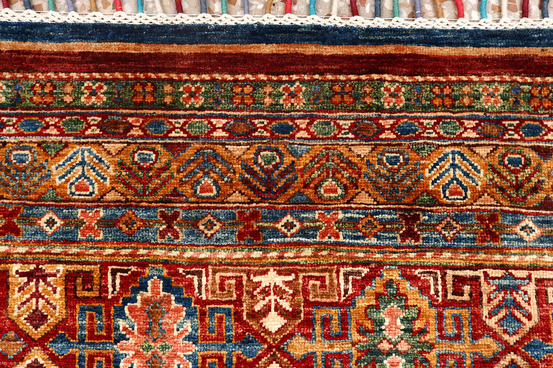 Multi Colored Kazak 2'  8" x 9'  11" - No. QA80981
