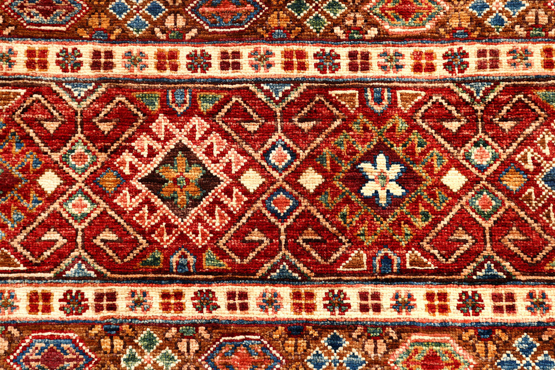 Multi Colored Kazak 2'  8" x 9'  11" - No. QA80981