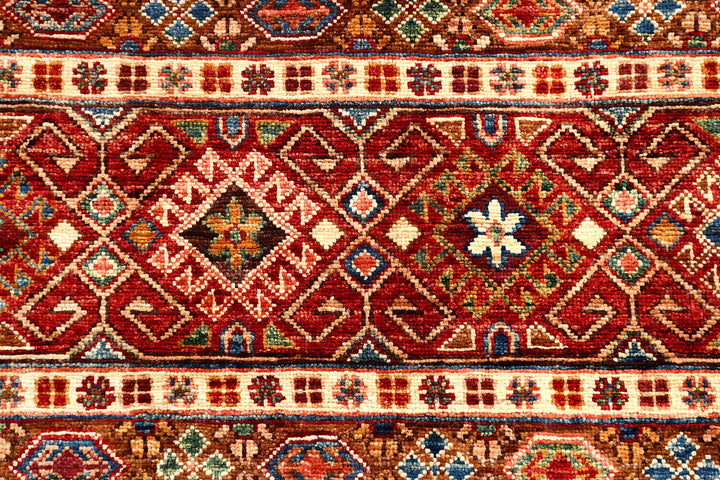 Multi Colored Kazak 2'  8" x 9'  11" - No. QA80981