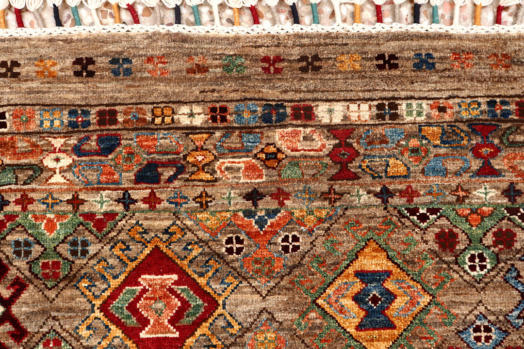 Multi Colored Kazak 2'  8" x 9'  9" - No. QA21542