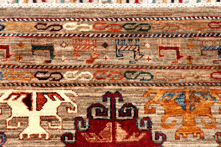 Multi Colored Kazak 2'  9" x 8'  4" - No. QA23764