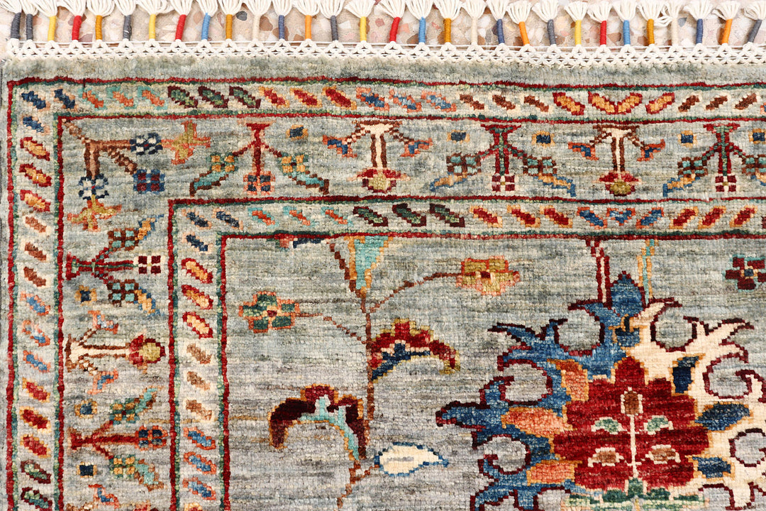 Multi Colored Kazak 2'  11" x 8'  2" - No. QA13604