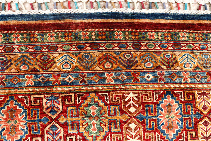 Multi Colored Kazak 2'  7" x 9'  10" - No. QA18117