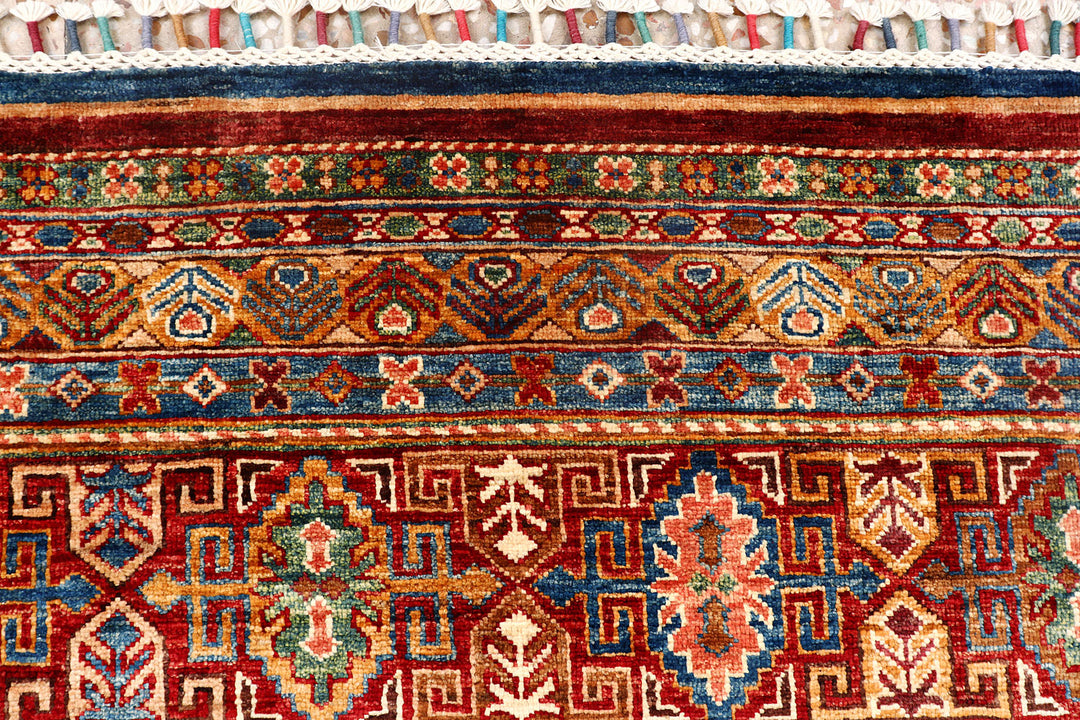 Multi Colored Kazak 2'  7" x 9'  10" - No. QA18117
