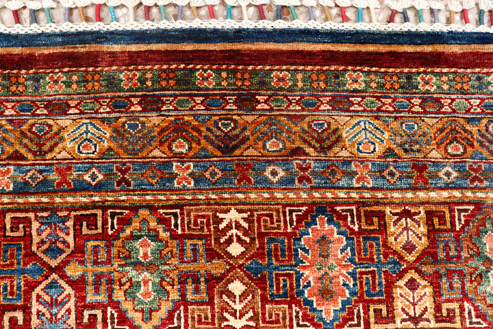Multi Colored Kazak 2'  7" x 9'  10" - No. QA18117