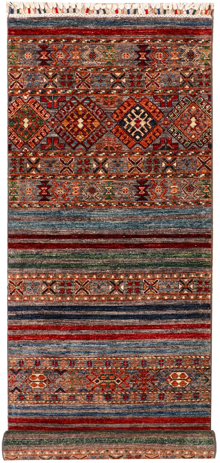 Multi Colored Kazak 2'  9" x 9'  9" - No. QA24271
