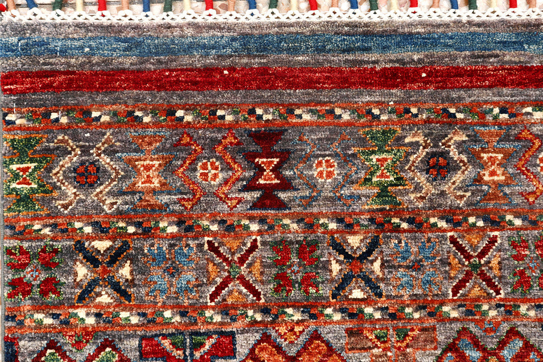 Multi Colored Kazak 2'  6" x 9'  9" - No. QA17773