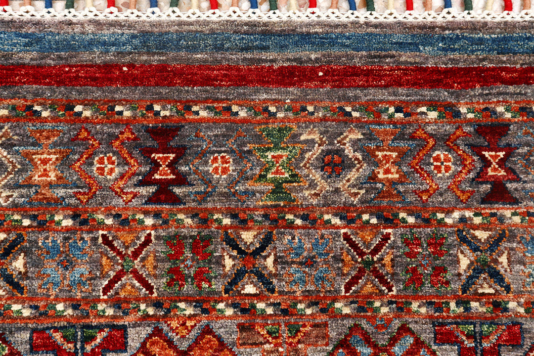 Multi Colored Kazak 2'  6" x 9'  9" - No. QA17773