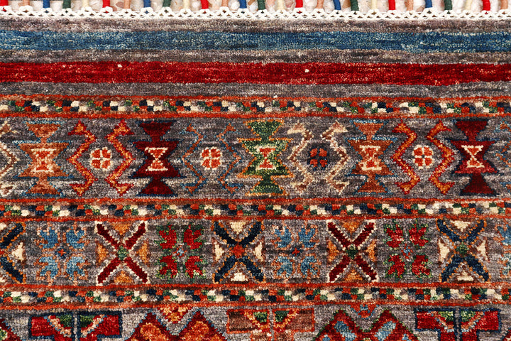 Multi Colored Kazak 2'  6" x 9'  9" - No. QA17773