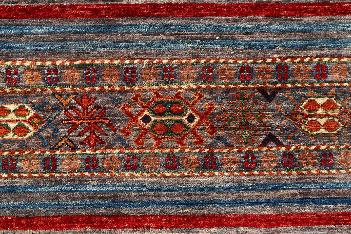 Multi Colored Kazak 2'  6" x 9'  9" - No. QA17773
